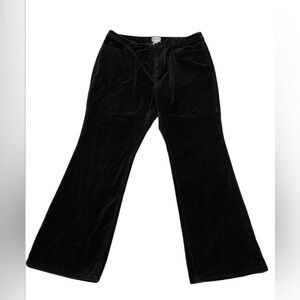 CHICO’S Black Velvet Flared Pants Size 2 Short
